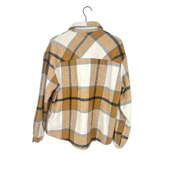 Plaid Button Up Coat | Medium - Picture 2 of 4
